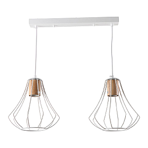 Подвесной светильник IMEX MD.9052-2-P-WH+WOOD