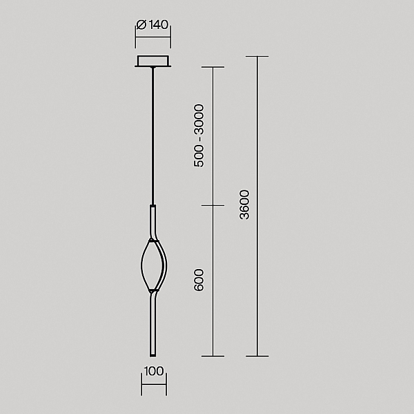 Подвесной светодиодный светильник Maytoni Foresight MOD347PL-L8BS3K