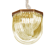 Подвесной светильник Delight Collection Murano Glass A001-400 L4 brass/amber