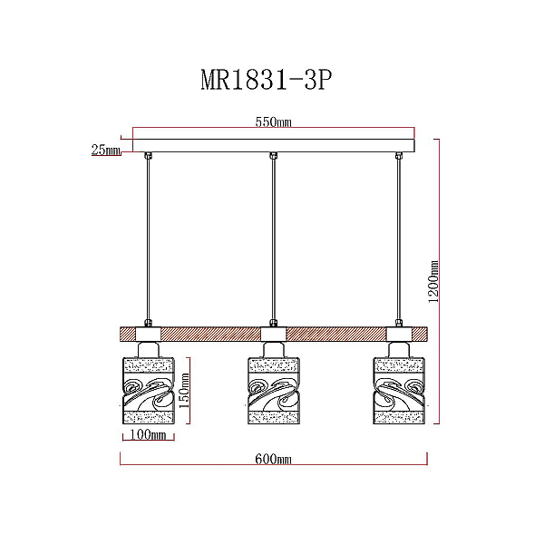 Подвесной светильник MyFar Olivia MR1831-3P