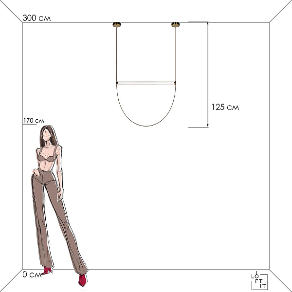 Подвесной светодиодный светильник Loft IT Liana 10221/1250