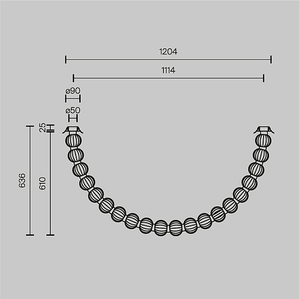 Подвесной светодиодный светильник Maytoni Amulet MOD555CL-L28G3K