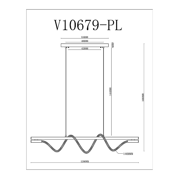 Подвесной светодиодный светильник Moderli True V10679-PL