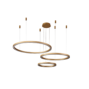 Подвесной светодиодный светильник Crystal Lux FORTUNA SP158W LED D400+600+800 GOLD