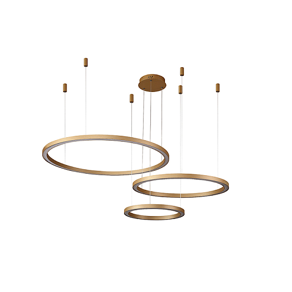 Подвесной светодиодный светильник Crystal Lux FORTUNA SP158W LED D400+600+800 GOLD