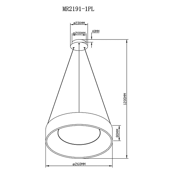 Подвесной светодиодный светильник MyFar Shannon MR2191-1PL
