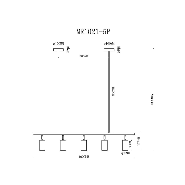 Подвесной светильник MyFar Dereck MR1021-5P