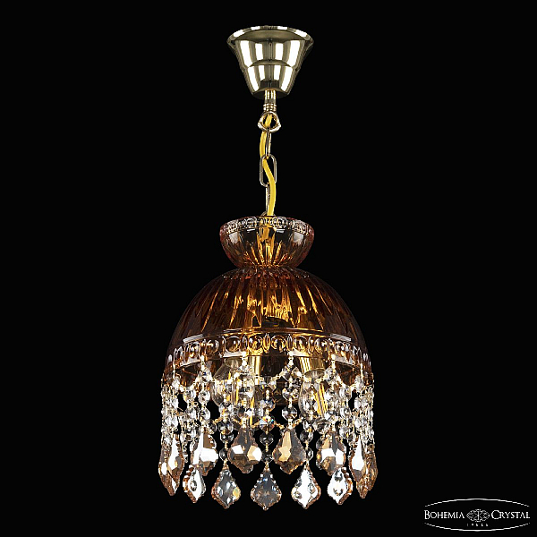 Подвесной светильник Bohemia Ivele Crystal 5478/22 G Amber/M-1G Leafs K721