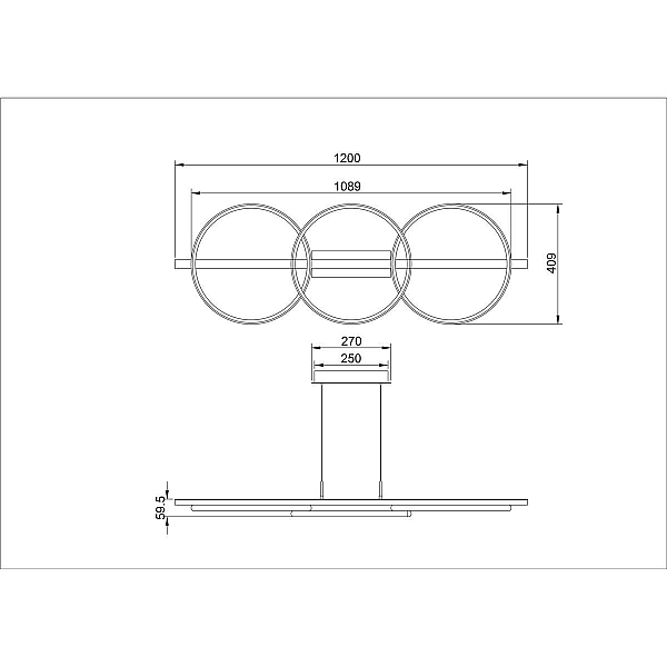 Подвесной светодиодный светильник Arte Lamp Fluido A3913SP-24BK