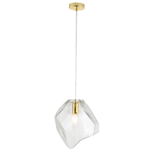 Подвесной светильник Crystal Lux NUESTRO SP1 GOLD/TRANSPARENT