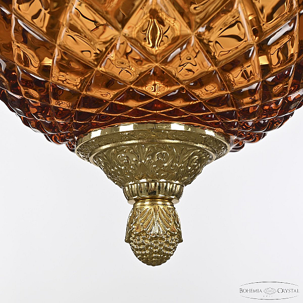 Подвесной светильник Bohemia Ivele Crystal 5680/18 G Amber/M-1F