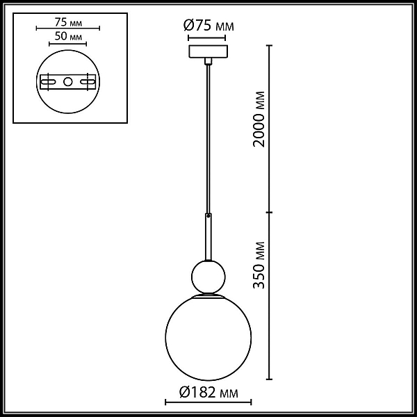 Подвесной светильник Odeon Light Lolla Midcent 6625/1A