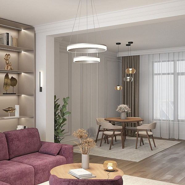 Подвесной светильник Denkirs Floa DK6741-BK+AM