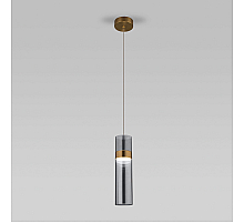 Подвесной светильник Eurosvet Lumen 50244/1 LED латунь/дымчатый a061287