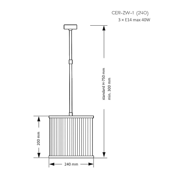 Подвесной светильник Kutek Mood Cero CER-ZW-1 (N) 240