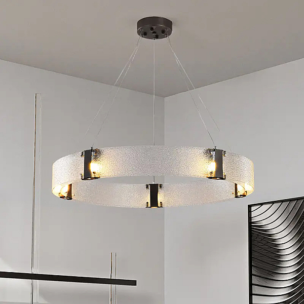 Подвесной светильник Delight Collection Parallel Ring D8028P/R/D800 black/clear