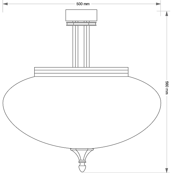 Подвесной светильник Kutek Decor DEC-PL-3 (P)