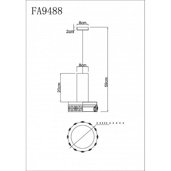 Подвесной светодиодный светильник Ambrella light Ice FA9488