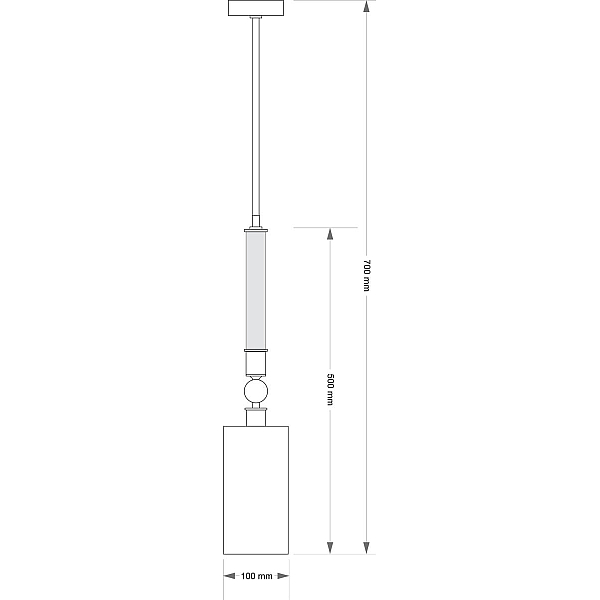 Подвесной светильник KUTEK LEA LEA-ZWM-1(BN/A)