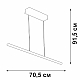 Подвесной светодиодный светильник Vitaluce V04659-03/1S
