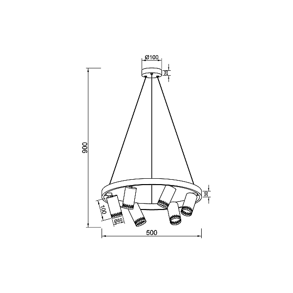 Подвесной светильник Vele Luce Moto VL5784P06