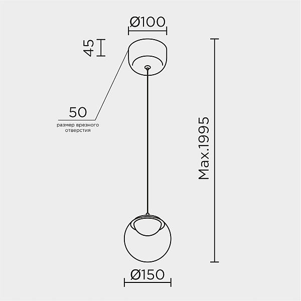 Подвесной светильник Modelux ML.2338.150 BK-BK