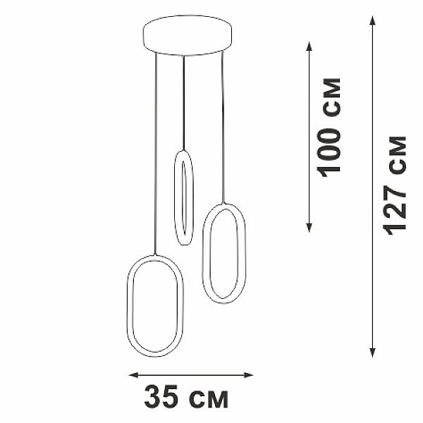 Подвесной светодиодный светильник Vitaluce V3776-1/3S