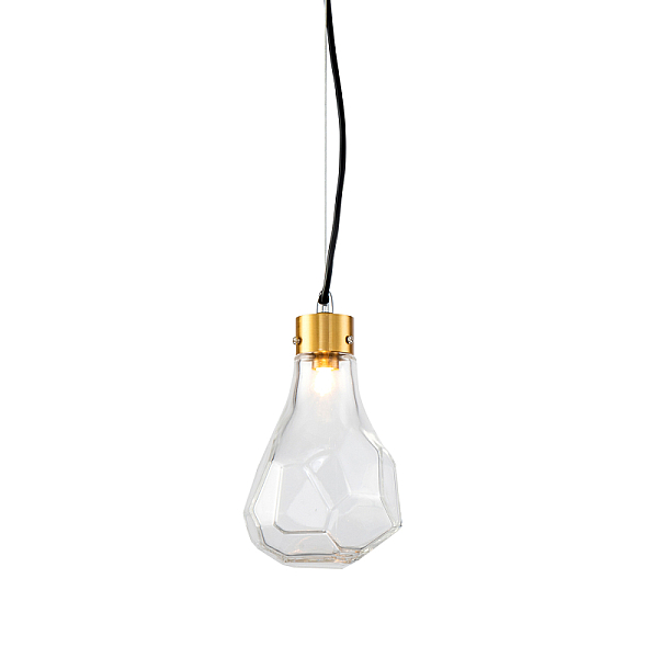 Подвесной светильник Delight Collection KR1197 KR1197P-1 brass/clear