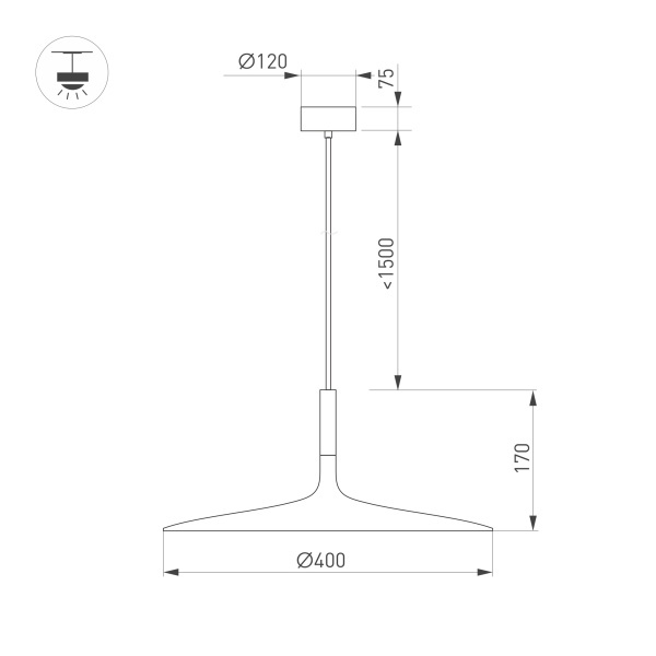 Подвесной светильник Arlight SP-Fiore-R400-13W Day4000 035999