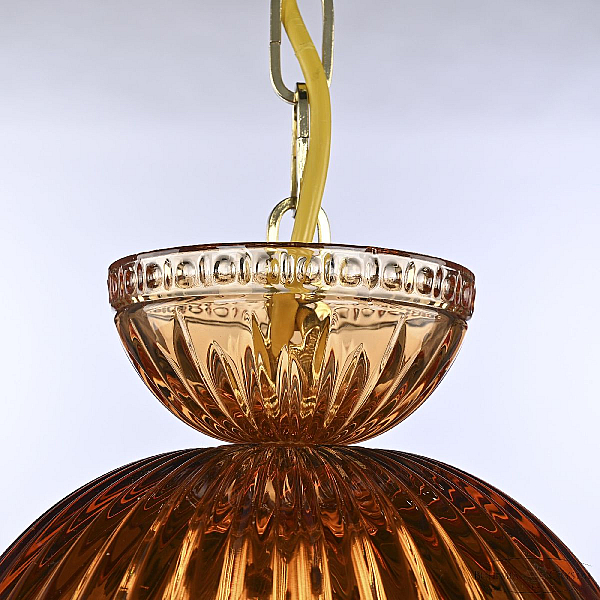 Подвесной светильник Bohemia Ivele Crystal 5478/22 G Amber/M-1G Leafs
