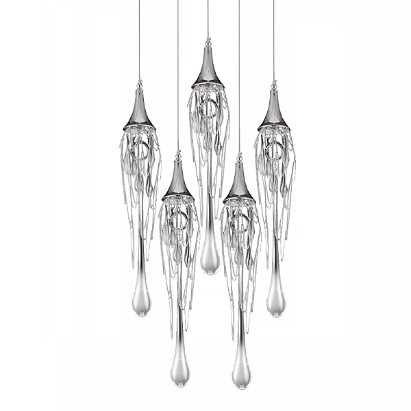 Подвесной светильник Delight Collection Goddess Tears P68009L-5/R chrome