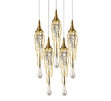 Подвесной светильник Delight Collection Goddess Tears P68009L-5/R gold