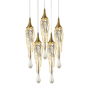 Подвесной светильник Delight Collection Goddess Tears P68009L-5/R gold
