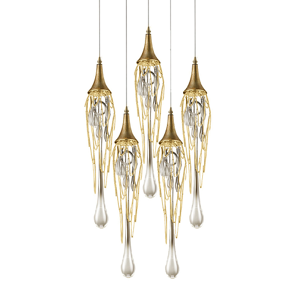 Подвесной светильник Delight Collection Goddess Tears P68009L-5/R gold