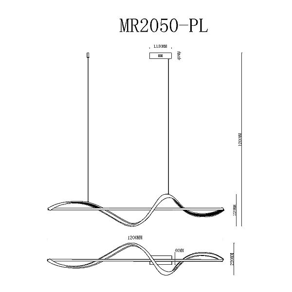 Подвесной светодиодный светильник MyFar Marry MR2050-PL