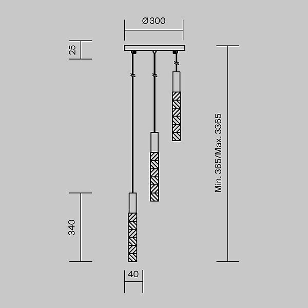 Подвесной светильник Maytoni MOD328PL-L9BS3K