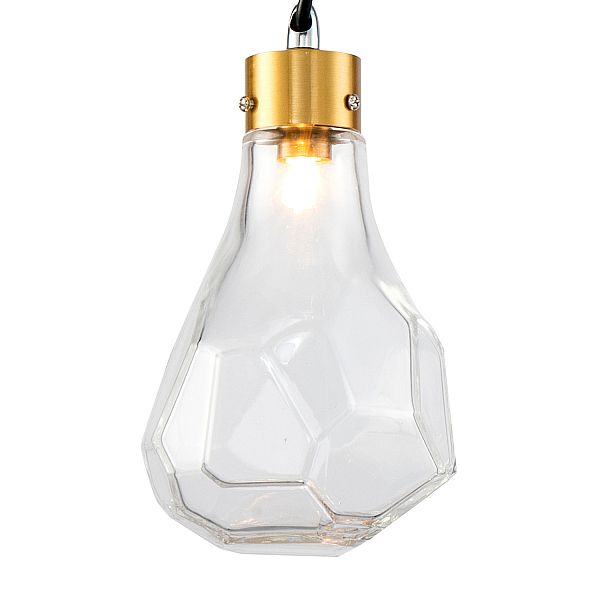 Подвесной светильник Delight Collection KR1197 KR1197P-1 brass/clear