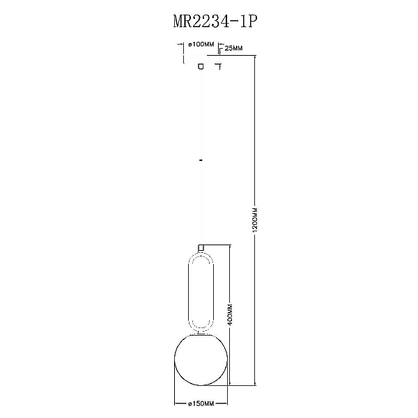 Подвесной светильник MyFar Pierre MR2234-1P