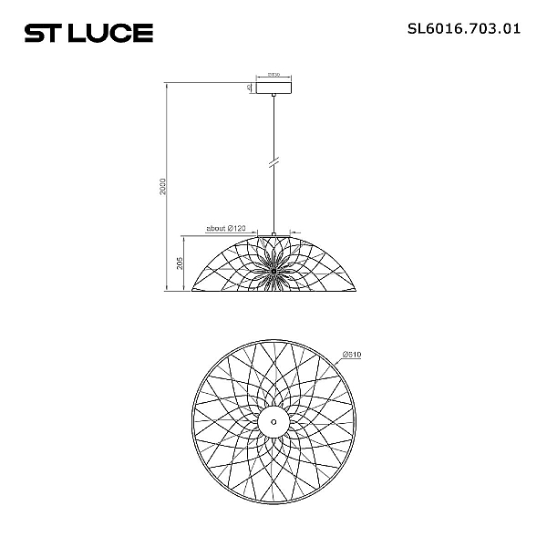 Подвесной светодиодный светильник ST Luce Bound SL6016.703.01
