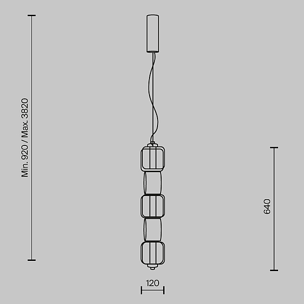 Подвесной светильник Maytoni MOD381PL-L30B3K
