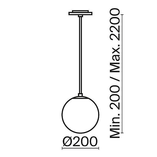 Подвесной светодиодный светильник Maytoni Technical Luna P039PL-5W4K-20INS-B