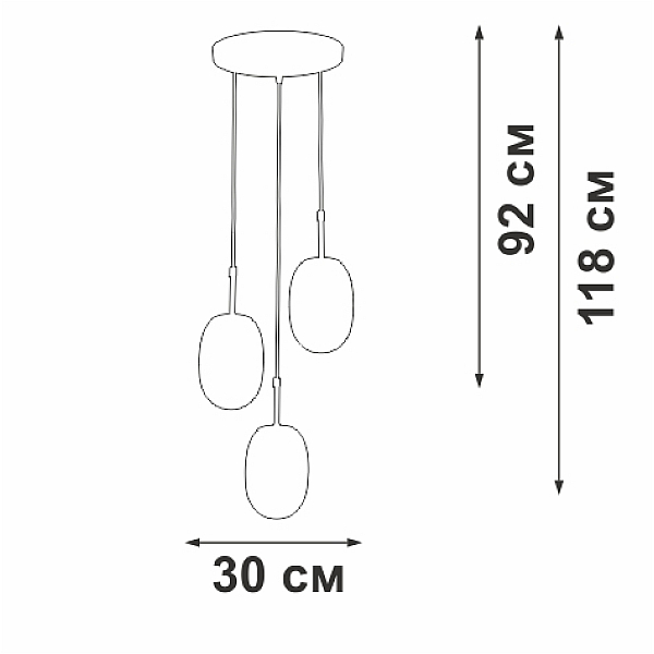 Потолочная люстра Vitaluce V2821-1/3S
