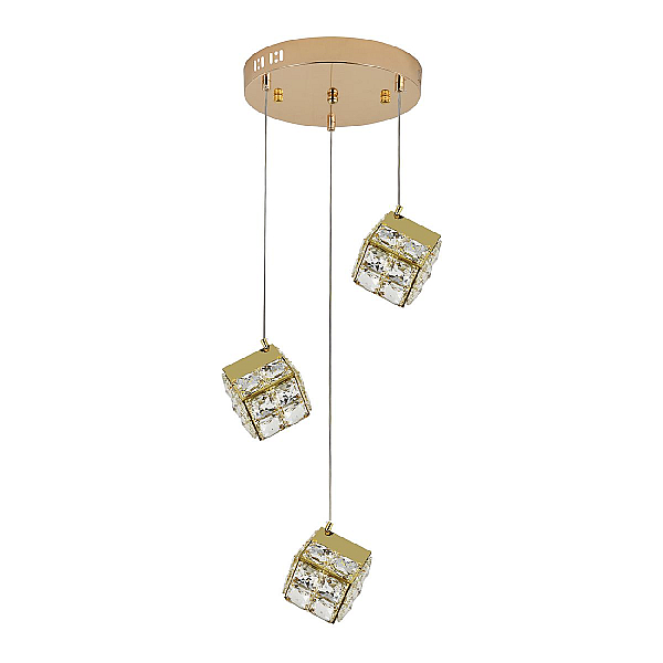 Подвесная светодиодная люстра Indigo Radioso 12048/3P Gold V000134L