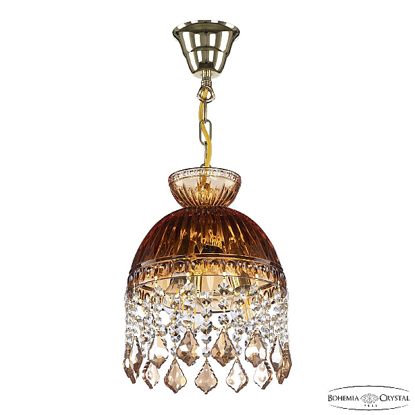 Подвесной светильник Bohemia Ivele Crystal 5478/22 G Amber/M-1G Leafs K721