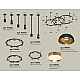Комплект подвесного светильника Ambrella Light Techno Ring XR92222001 (A9222, A9227, C9233, C9242, C9238, C9232, N8145, N8124)