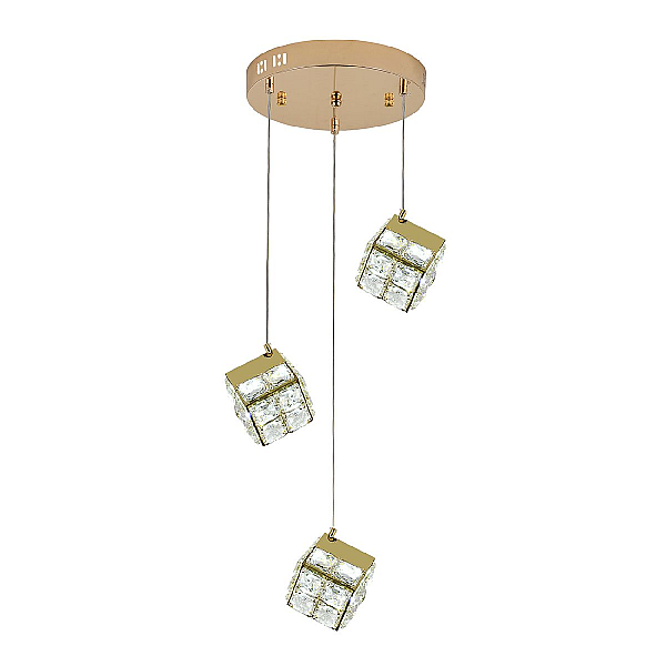 Подвесная светодиодная люстра Indigo Radioso 12048/3P Gold V000134L