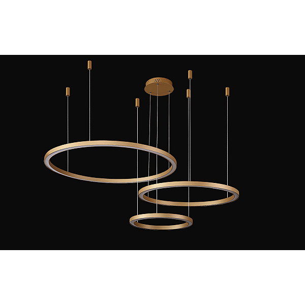 Подвесной светодиодный светильник Crystal Lux FORTUNA SP158W LED D400+600+800 GOLD