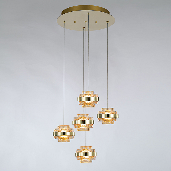 Подвесной светильник Delight Collection MD22030002 MD22030002-5A gold/champagne