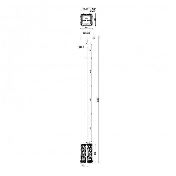 Подвесной светильник iLamp Panorama P4688-1 MBK