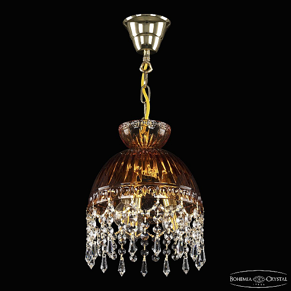 Подвесной светильник Bohemia Ivele Crystal 5478/22 G Amber/M-1G Drops